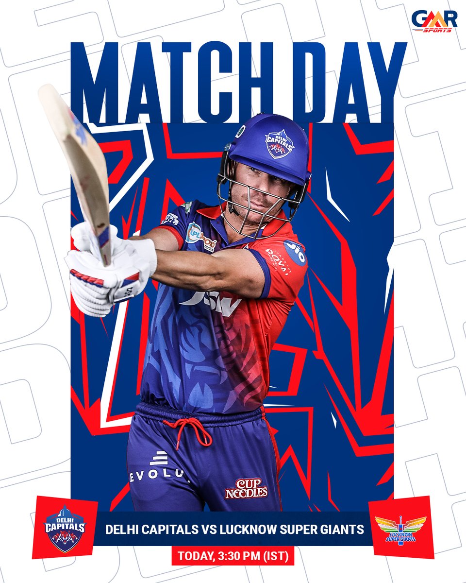 sports_gmr's tweet image. Super Sunday calls for an epic clash for @DelhiCapitals against @LucknowIPL ⚔️

The DC boys are keen on building a winning momentum as the race for 🔝4⃣ gets heated up 🔥  

#DCvLSG #GMRSports #CreatingTomorrowToday #GMRGroup #IPL2022 @davidwarner31