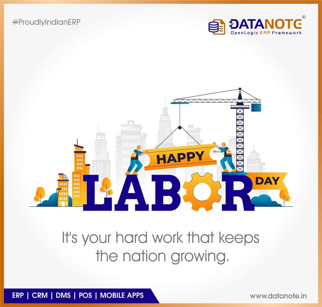 datanoteerp's tweet photo. It's Your Hard Work That Keeps The Nation Growing. 
𝐈𝐧𝐭𝐞𝐫𝐧𝐚𝐭𝐢𝐨𝐧𝐚𝐥 𝐋𝐚𝐛𝐨𝐮𝐫 𝐃𝐚𝐲!! #DataNote 
.
#InternationalLabourDay #InternationalLabourDay2022 #labourday #LabourDay2022 #DataNoteERP #SafalInfosoftIndia #ProudlyIndianERP https://t.co/pjPcuhZxrK