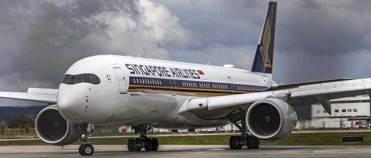 Kent_YVR's tweet photo. Local content 😁 Back @yvrairport today for this @singaporeair @Airbus #A350 arriving for the turn from #SeaTac. #yvrspotters #avgeek #Vancouver #9VSJB https://t.co/nYWti46T66