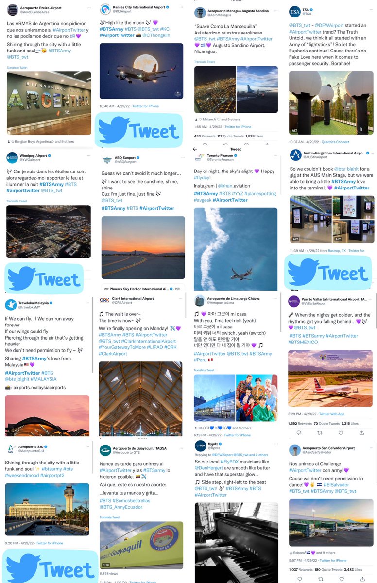katie_withlove's tweet photo. ARMY love around the world! Part 6💜 (Last part)BTS brings us so much joy… it was beautiful seeing so many fans and airports join in on the wave of love that we experience daily. #AirportTwitter #btsARMY #bts @BTS_twt #iARMY #iLovelies thanks for joining in every1 https://t.co/natm9k2q94