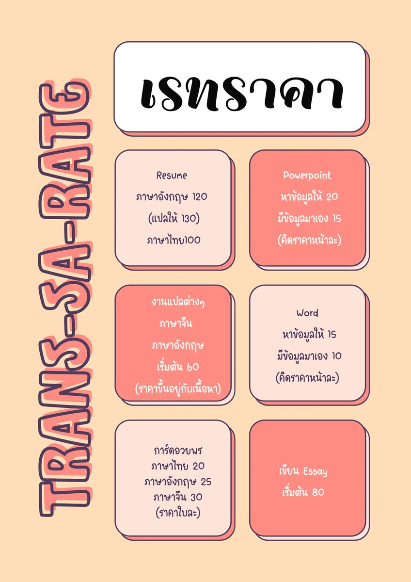 TransSaRate's tweet photo. Hello 🙋ตอนนี้คิวยังว่างน๊าาา
สนใจงานไหนทักมาสอบถามได้น๊า👉https://t.co/QWhe1Cwmfa
#รับทําการบ้าน #รับทำเรซูเม่  #รับแปลภาษาอังกฤษ #รับแปลภาษา https://t.co/XebYiHekBF
