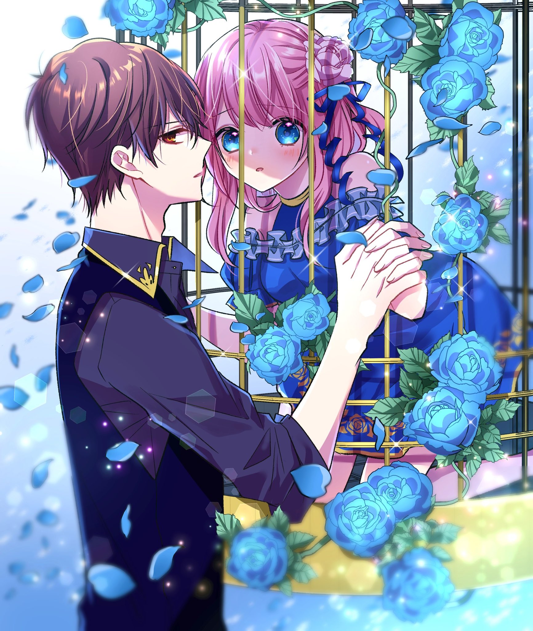 イラスト原画　葵風紗 「バラと女の子」 GoLQZIkboAAE0Gj.jpg