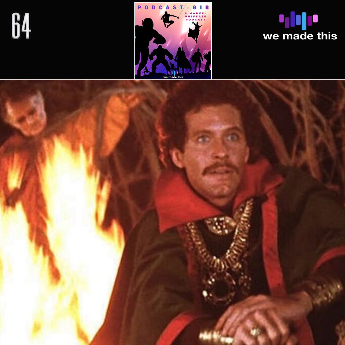 podcast616's tweet image. Also, don’t forget our bonus chat this week about #Marvel ‘tat’.

@MarkAdamsHC &amp;amp; @absolutetravist, in advance of #DoctorStrangeMultiverseOfMadness, discuss the shoddy 1970s take on the character. #DoctorStrange pod.link/1548188581/epi…