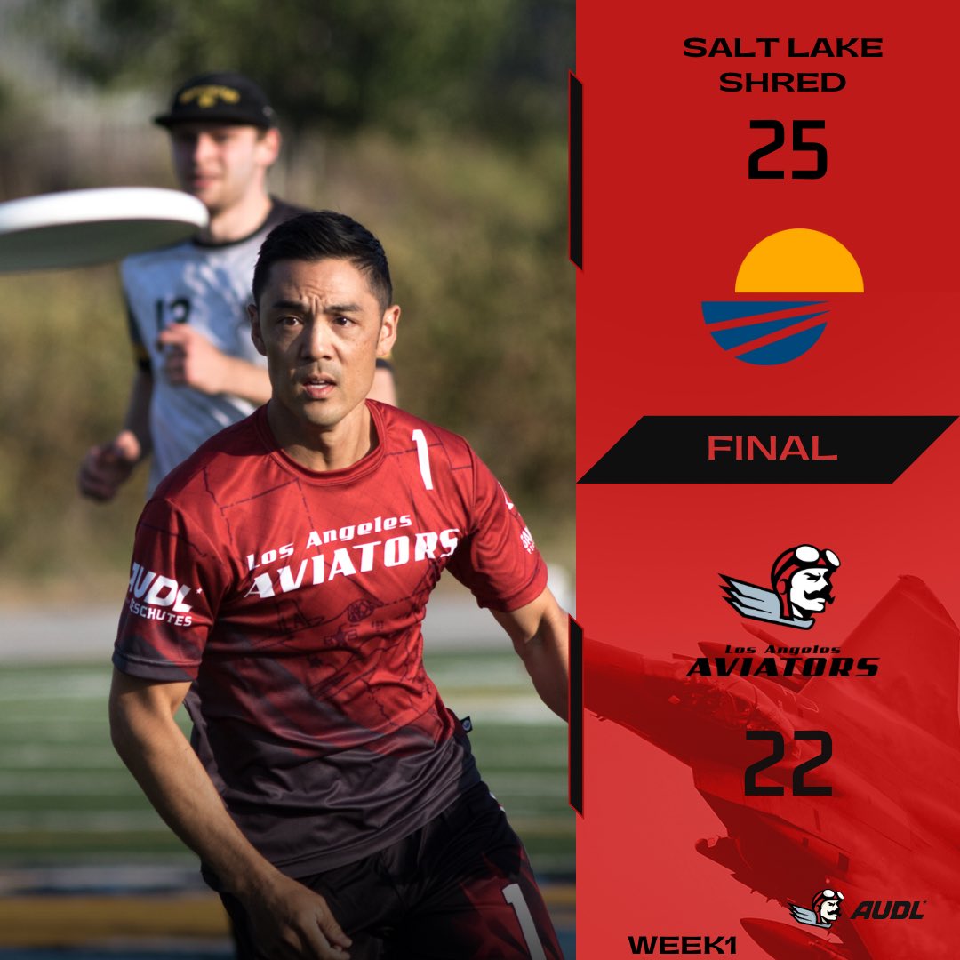 laaviators's tweet photo. It was a hard fought game. Great game @saltlakeshredulti
.
.
#LAAviators #AviatorsTakeFlight #UltimateFrisbee #LASports #ProLA #AUDL #GRIIT
📷: Meg Hofner https://t.co/OomV40N51g