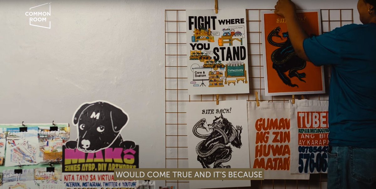 makomicropress's tweet image. Ang mga imahe ay nagmula sa 
Meet the Maker: MAKO MICROPRESS | #CommonRoomPH na maaaring panuorin sa link sa huli!

#SahodItaas
#EndEndo
#StandWithWorkers
#MayoUno2022
#MayDay

#SupportSmallPress 
#ArtistsForHumanRights