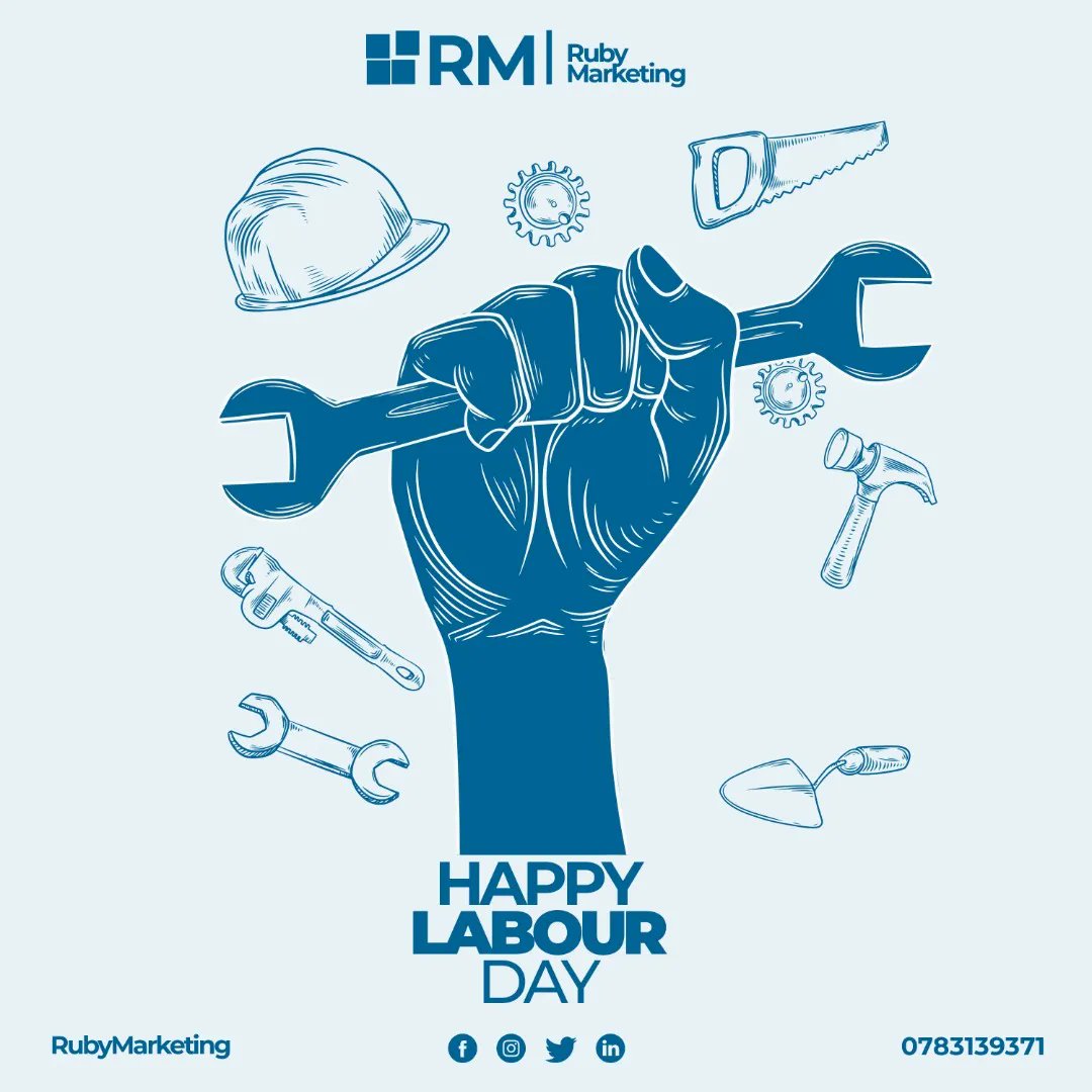 RubymarketingUg's tweet photo. May this #LabourDay keep motivating you to do more & more to achieve the fruits of your craft.
We see you & we celebrate you.
#RubyMarketing https://t.co/Lx4TwMPjRH