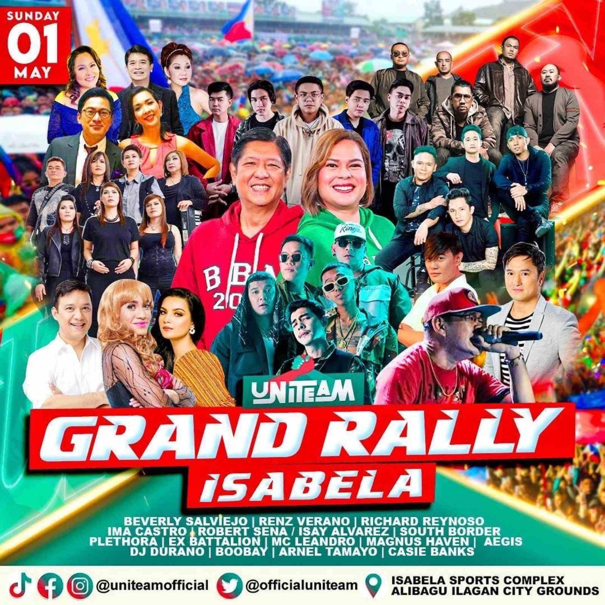 CarrieShinPH's tweet photo. #UniTeam Rally Isabela 
May 1, 2022 
PULA ANG ISABELA
#IsabelaForBBMSARA 
BANGON BAYAN MULI
#VoteStraightUniteam https://t.co/i9UT50N4Kf