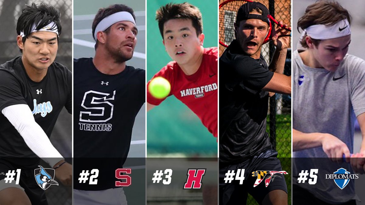 🎾 MTEN | #CentConf TOURNAMENT SEEDS

1 <a href="/JHUTennis/">Hopkins Men's Tennis</a> 
2 <a href="/SwatMTennis/">Swarthmore Men's Tennis</a> 
3 <a href="/HCFords_MTen/">Haverford College Men's Tennis</a> 
4 <a href="/wc_menstennis/">WashColl MTennis</a> 
5 <a href="/FandMTennis/">F&M Tennis</a> 

- WAS hosts F&amp;M in Tue 1st rd 
- JHU, SWA host Sat semis 

#CCmten | #d3mten
