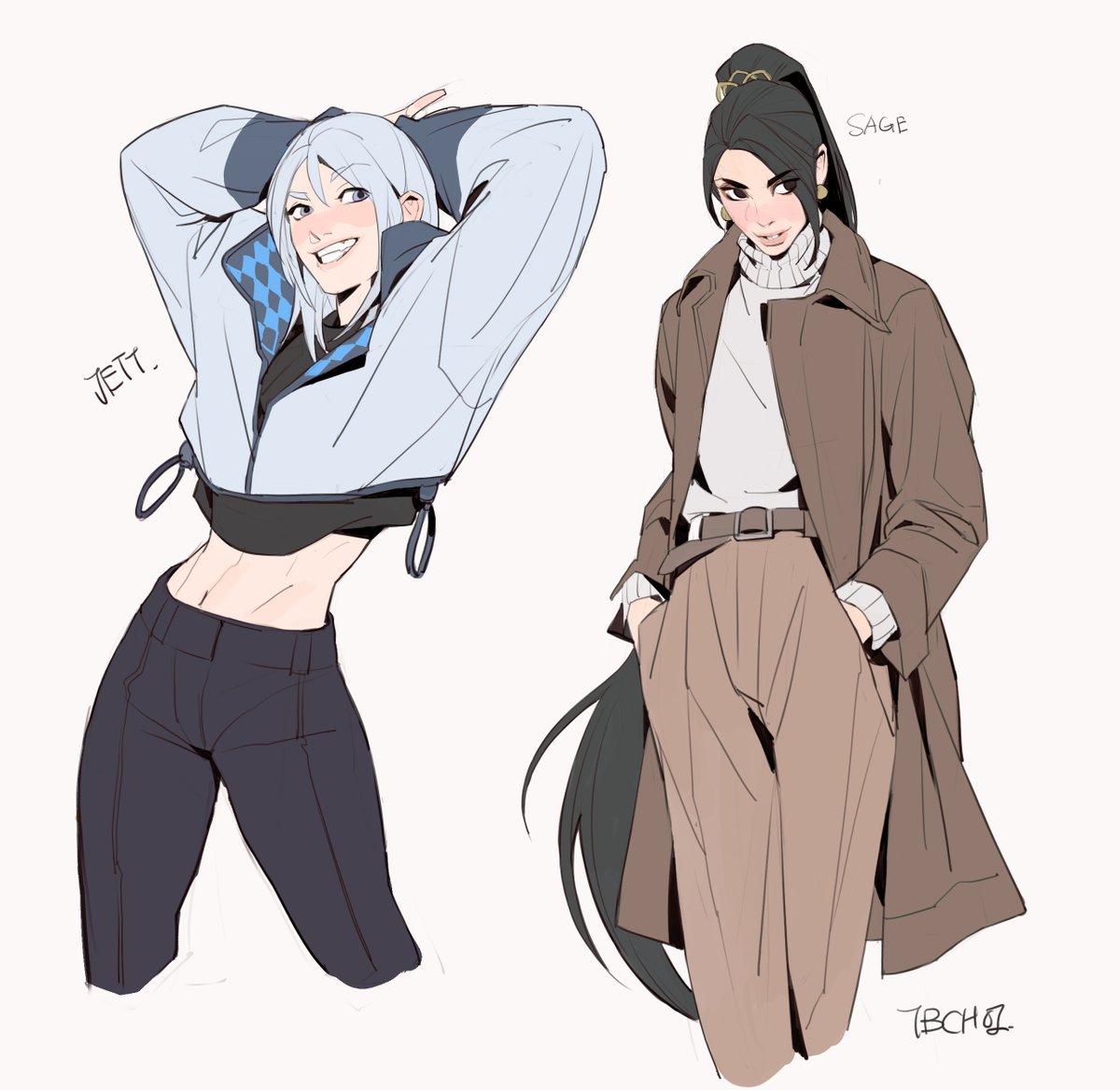 Fan art stream #jett #sage #VALORANT