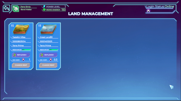MinesOfDalarnia's tweet photo. Miners! ⛏️

Here's a new feature awaiting you: The Land Management Screen! 

Once the servers come back up, Landowners will be able to easily manage their lands through this screen, with more updates to be added in the future. 

Stay tuned while our team works their magic! 😉 https://t.co/vnaeJEAwBc