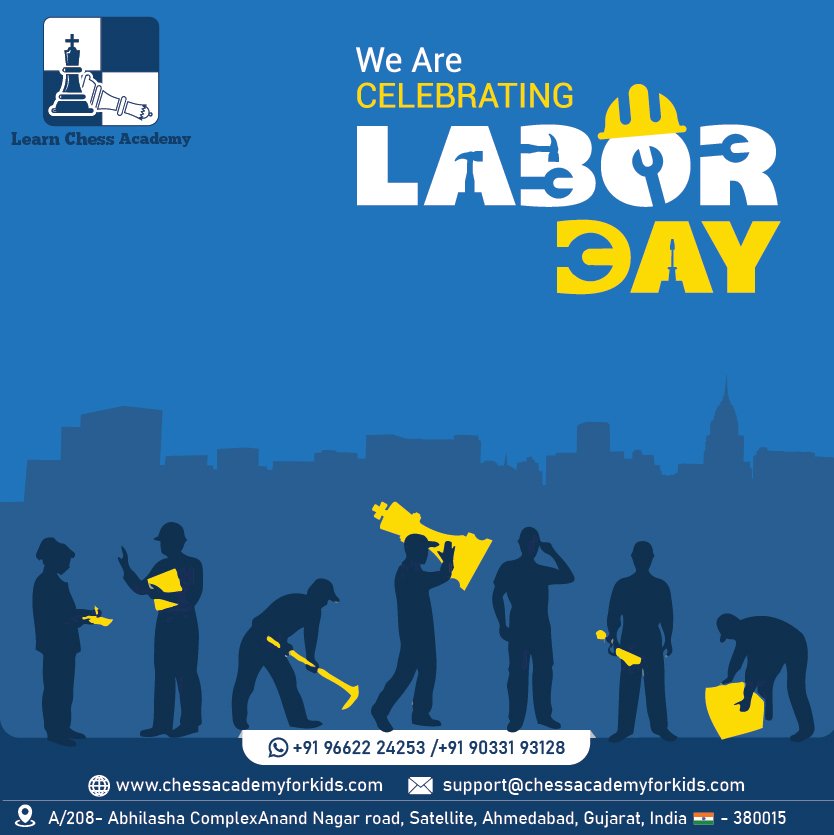 LearnChessAcade's tweet photo. Happy International Labour Day !
#internationalworkersday #1stmay #shramikdivas #labourday2022 #internationallabourday2022 #chess #chessacademy #academyforkids #chessmaster #chesscoach #checkmate #fideplayer #internationalcoach #logicalskill #analyticalskill #braindevelopment https://t.co/qI4hutJvgA