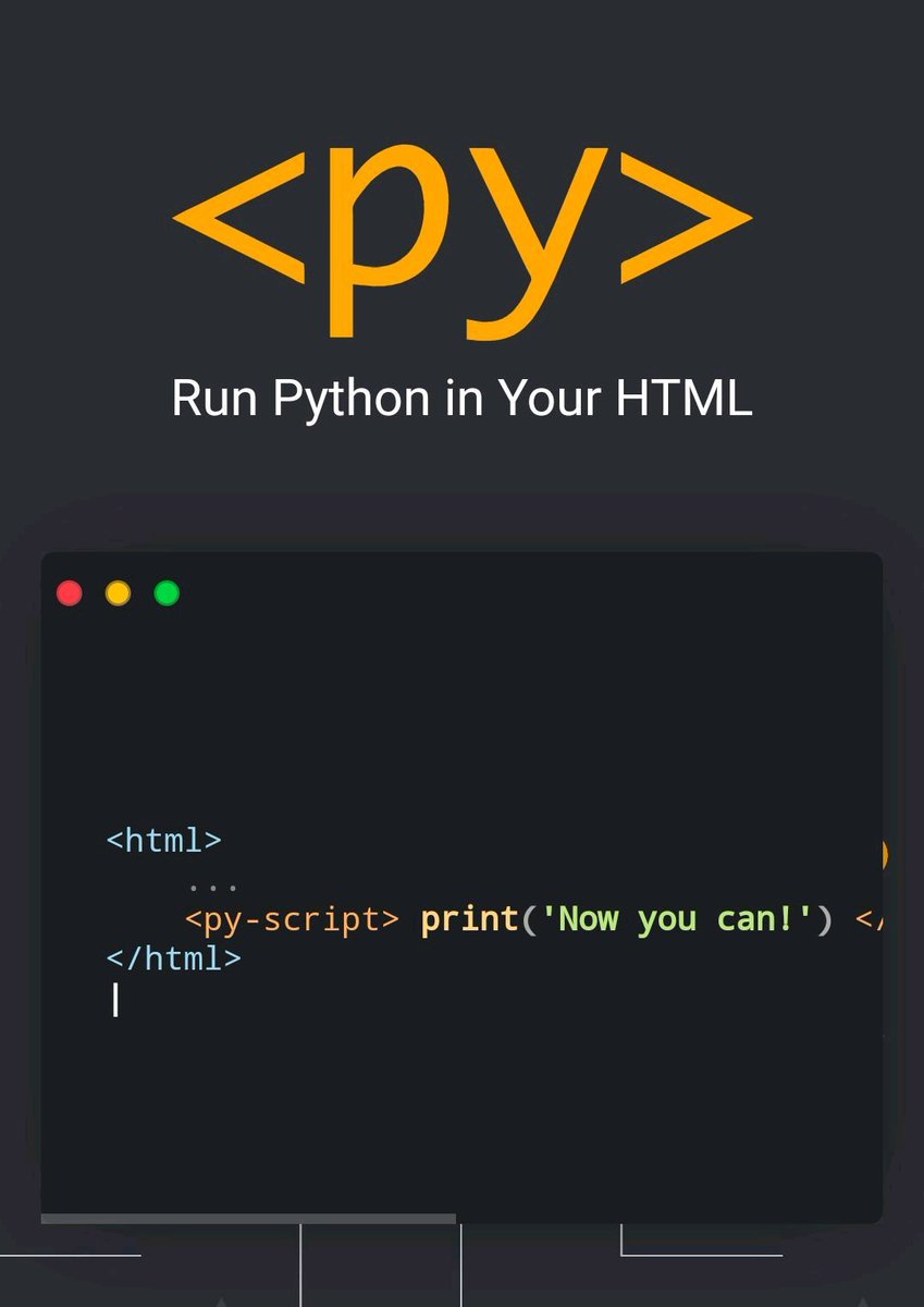 Ndi_tah's tweet photo. Hello JavaScript
It is no more business as usual.
From #PyScript, #ReactPy, #AngularPy, and #VuePy https://t.co/CucrX94Nt1