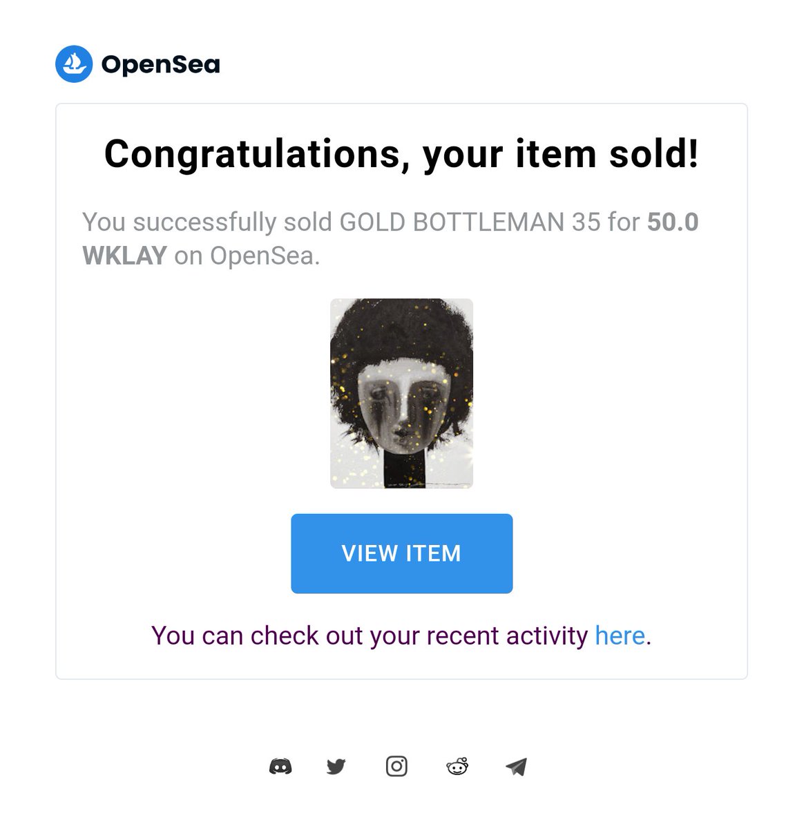 감사트윗입니다.
보틀맨 넘버2 &amp; 골드 보틀맨이 동시에 판매가 되었습니다. 
콰님. 존버님 구매 감사드립니다.
보틀맨은 사랑입니다^^
♥♥♥♥♥♥♥♥♥♥
opensea.io/collection/bot…