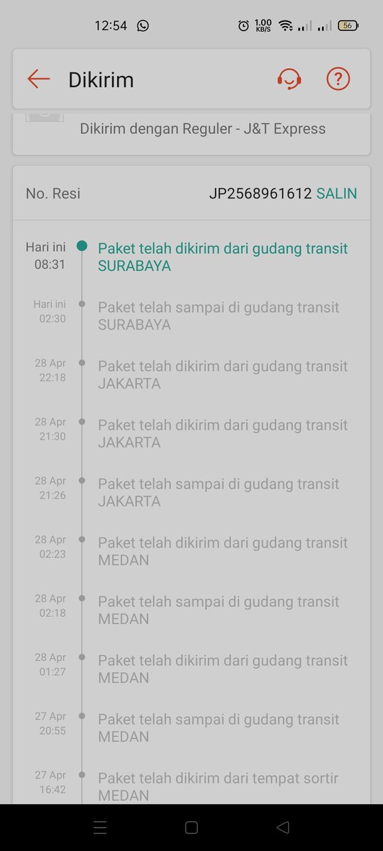 eloquence_99's tweet photo. @jntexpressid Ak dr tgl 28 harusnya mention kesini. Namun masih posthink bisa sampe sblm lebaran. Nmun kenyataannya MENGECEWAKAN. 
Dr Medan-Jkt aja bisa sehari sampe. Lha dr Jkt-Sby 2 hari ga nyampe2. Dr sby juga ga langsung depart ke Gresik. Padahal URGENT 😢 https://t.co/aoPF5OhB0l
