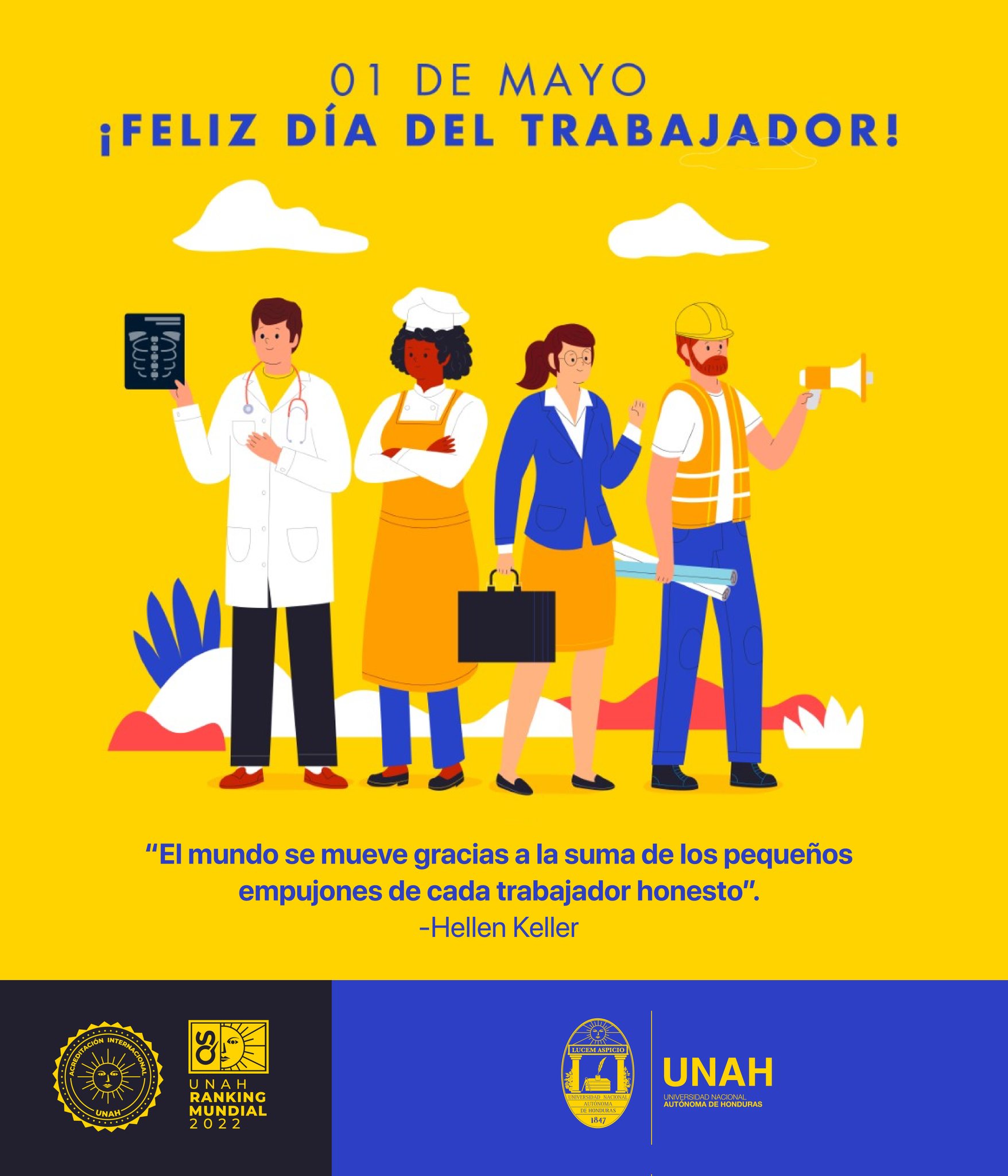 Rector Francisco J. Herrera Alvarado on Twitter: "Gracias trabajadores  universitarios por aportar desde cada una de sus áreas de labores el  talento y compromiso permitiendo a nuestra amada @UNAHoficial avanzar y  sobrellevar