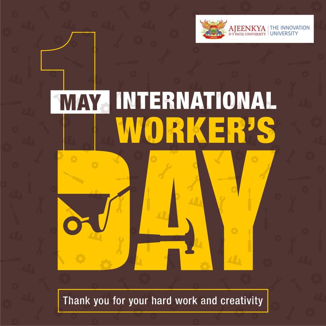 adypuniversity's tweet photo. ADYPU celebrates itβs people today; for their tremendous efforts towards the orgaization.
#labourday #labourday2021 #labourdayspecial #labourdayfun #labourdaywishes https://t.co/Td52FqlxZb