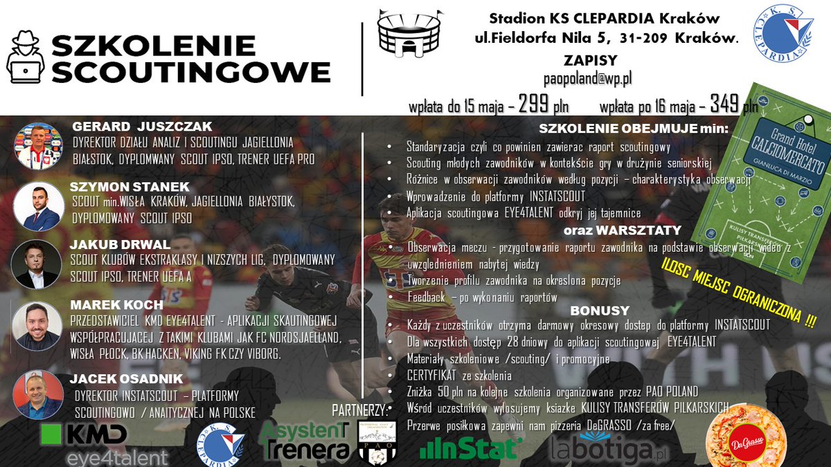 ZAPRASZAM ! 
SZKOLENIE &amp; WARSZTATY