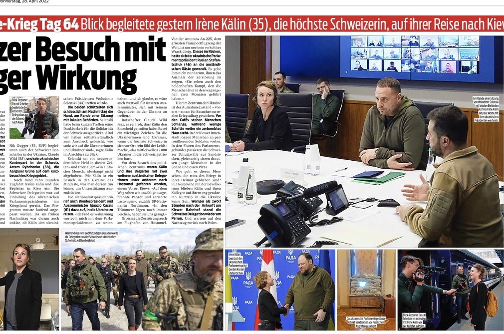 Die Blick-Gruppe zündet bei der Selbstdarstellung ihrer Leute eine neue Stufe: Man zeigt sich jetzt gerne doppelt im Bild. Heute den doppelten Gysi, am Donnerstag den doppelten Scheiber.