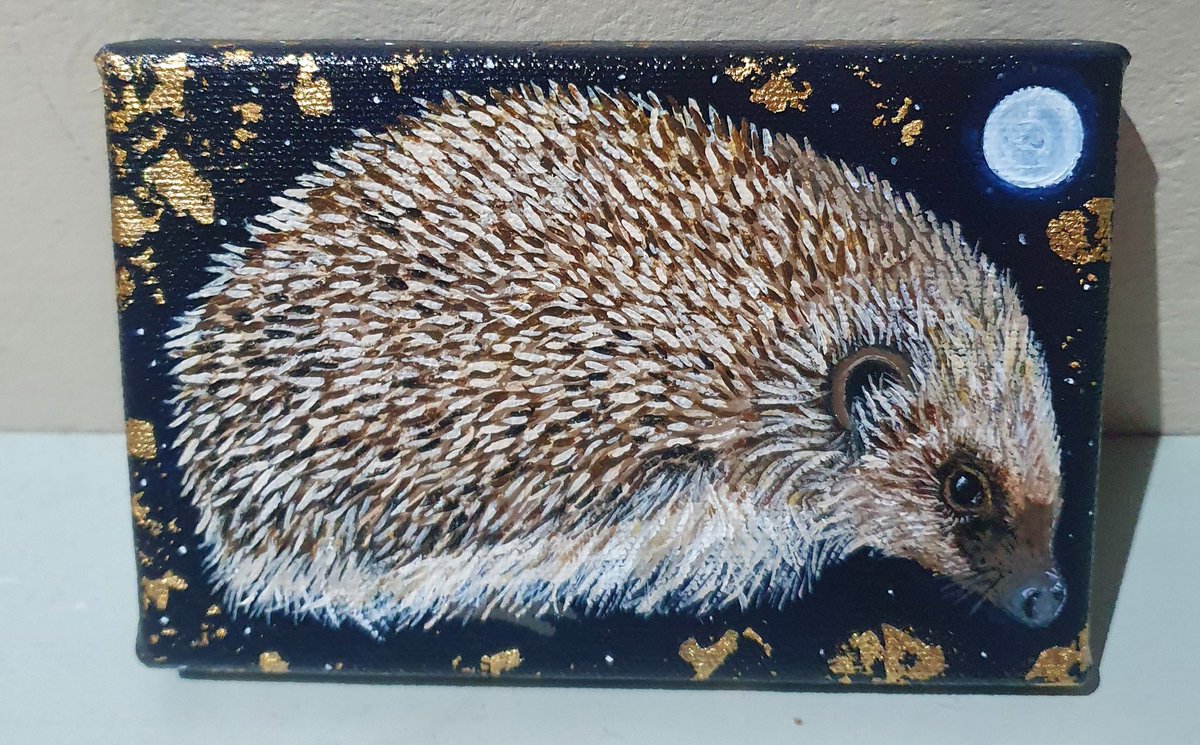SharonEnv1's tweet image. Will be doing my bit this week to raise awareness of this very important @hedgehogsociety campaign. Check out my lovely #hedgehog painting by local artist and pal @LouiseHobsonArt. 
Happy #hedgehogweek everyone. 💚🦔🌿❤ #helpthehedgehogs