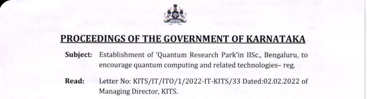 Arindam Ghosh (@arindamphysics) on Twitter photo Delighted to announce the establishment of a Quantum Research Park at <a href="/iiscbangalore/">IISc Bangalore</a> seed funded by the #Karnataka Innovation and Technology Society. This initiative will be a game changer in the Quantum-related research and entrepreneurial ecosystem in the state. <a href="/IIScQuanTech/">IISc Quantum Technology Initiative</a> Delighted to announce the establishment of a Quantum Research Park at <a href="/iiscbangalore/">IISc Bangalore</a> seed funded by the #Karnataka Innovation and Technology Society. This initiative will be a game changer in the Quantum-related research and entrepreneurial ecosystem in the state. <a href="/IIScQuanTech/">IISc Quantum Technology Initiative</a>