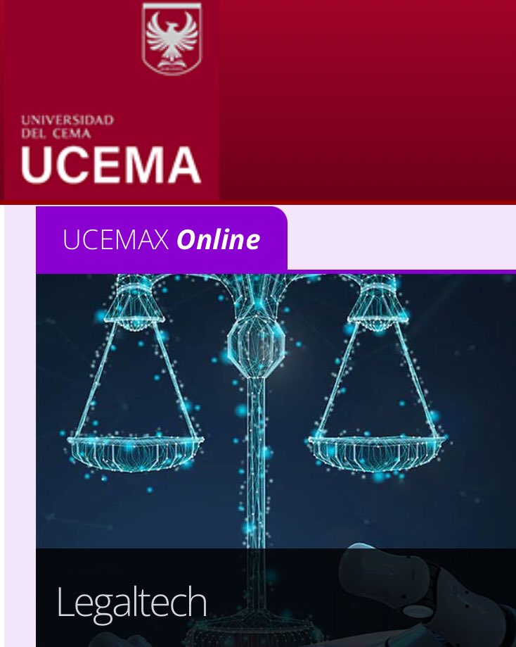 RT @clanusocampo: @UCEMA_edu  #DERECHO UCEMAX executive programs  Law&Finance  #Legaltech #Fintech https://t.co/TGd7wDaPuM