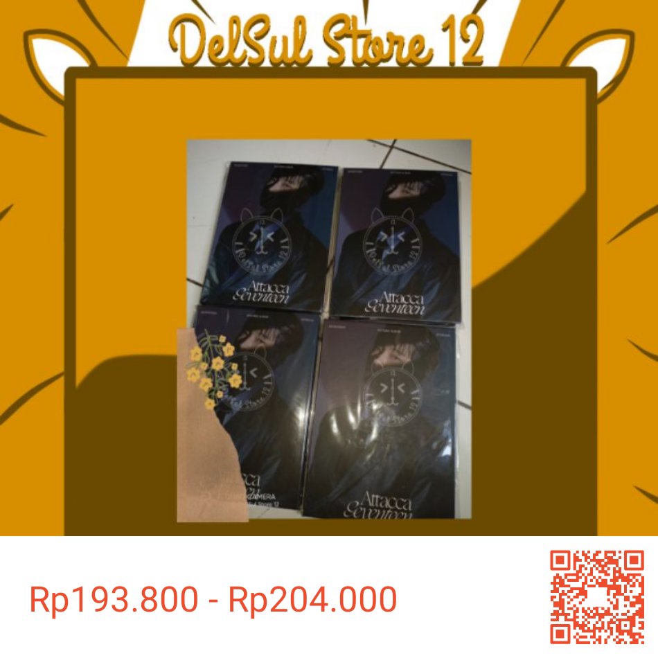 DelSulStore12's tweet photo. Saya menjual [READY] SEVENTEEN 9th Mini Album - Attacca Carat Ver Cover SCOUPS JEONGHAN WOOZI HOSHI DK JOSHUA MINGYU VERNON JUN DINO RANDOM seharga Rp193.800 - Rp204.000. Dapatkan produk ini hanya di Shopee! https://t.co/xFHlWcvGqf #ShopeeID https://t.co/OXrUOLAuCp