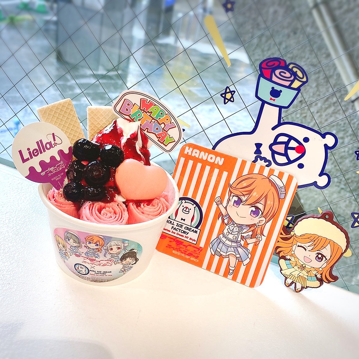 ロールアイスクリームファクトリー ラブライブスーパースター Ricfからご案内 Happy Birthday かのんちゃん レギュラー化した Liella コラボアイスに無料でバースデーピックをお付けしています お気軽にお申し付け下さい 原宿