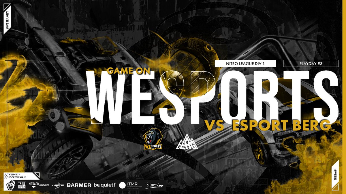 <a href="/NitroLeagueRL/">Nitro League Legacy</a> | #RocketLeague
Das Team ist ready &amp; motivierter den je, dass heutige Match nach Hause zu fahren.

Um 14:45 Uhr heißt es #WeS vs. <a href="/esportBERG/">BERG</a>!
Und das Ganze gibt es auch noch LiVE auf 
🔴twitch.tv/nitroleaguerl🔴

Auf geht's:
<a href="/RL_TrickShot/">Steven 'TrickShot' A.</a>
<a href="/histytm/">.Histy™</a>
<a href="/Mrln259/">JustMarlon7🏎️</a>