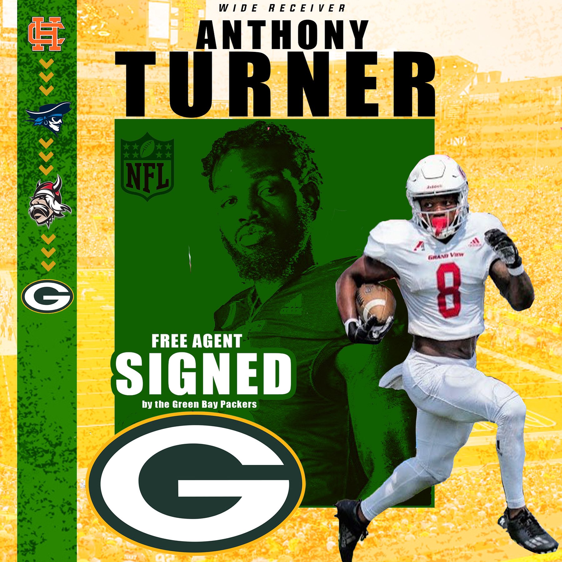 Hart County Football on X: 'Congratulations to former Bulldog Anthony  Turner (@AntT80) who has signed a Free Agent contract with the Green Bay  Packers! #onehartbeat #godogs #gopackgo #greenbay #packers   / X