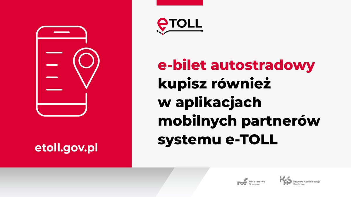 📱 Czy korzystasz z aplikacji mobilnych Autopay, IKO, mPay, ORLEN PAY, mFlota, SkyCash lub Spark?
Możesz w nich nabyć 𝗲-𝗯𝗶𝗹𝗲𝘁 𝗮𝘂𝘁𝗼𝘀𝘁𝗿𝗮𝗱𝗼𝘄𝘆 na majówkowy przejazd po #A2 #Konin–#Stryków i #A4 #Wrocław–#Sośnica.
#eTOLL #eUsługiKAS
Więcej ➡️ etoll.gov.pl/lekkie/partner…
