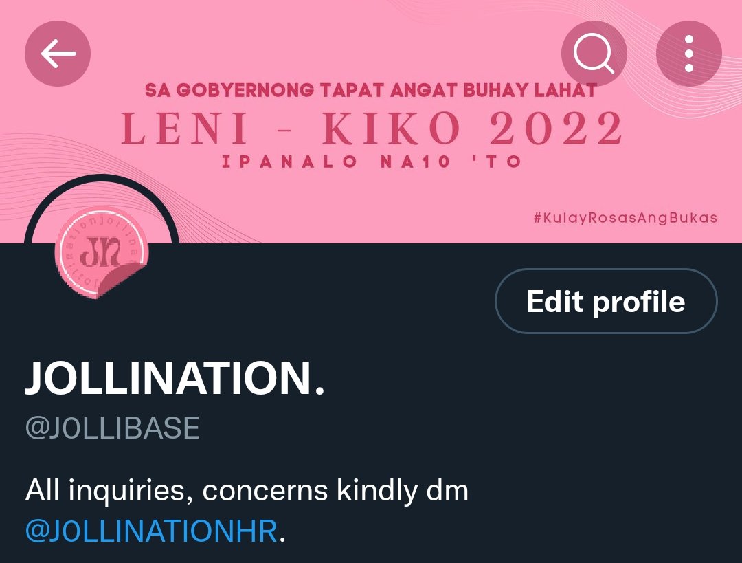 ⠀⠀⠀⠀
͏ ⠀⠀⠀⠀⠀
⠀⠀JOLLINATION FOR LENI - KIKO!
⠀⠀8 days left before #Halalan2022
⠀⠀Do your research, vote for candidates 
⠀⠀we can all be proud of.⠀

⠀⠀#LeniKiko2022
⠀⠀#IpanaloNa10To⠀
⠀⠀#LeniKikoAllTheWay
⠀⠀#KulayRosasAngBukas

͏ ⠀⠀⠀⠀⠀