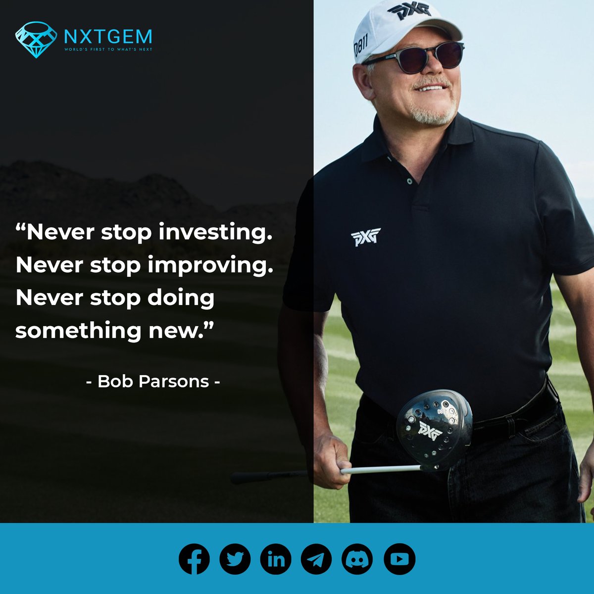 nxtgem_io's tweet photo. @DrBobParsons: Never stop doing something new 🤩🚀

#Crypto #Cryptocurrency #digitalcurrency #Bitcoin #DOGECOIN #Blockchain #NFT #NFTart #nftcommunity #bitcoinmining #Motivationalquotes #Businessquotes https://t.co/YHtS4mMMSd