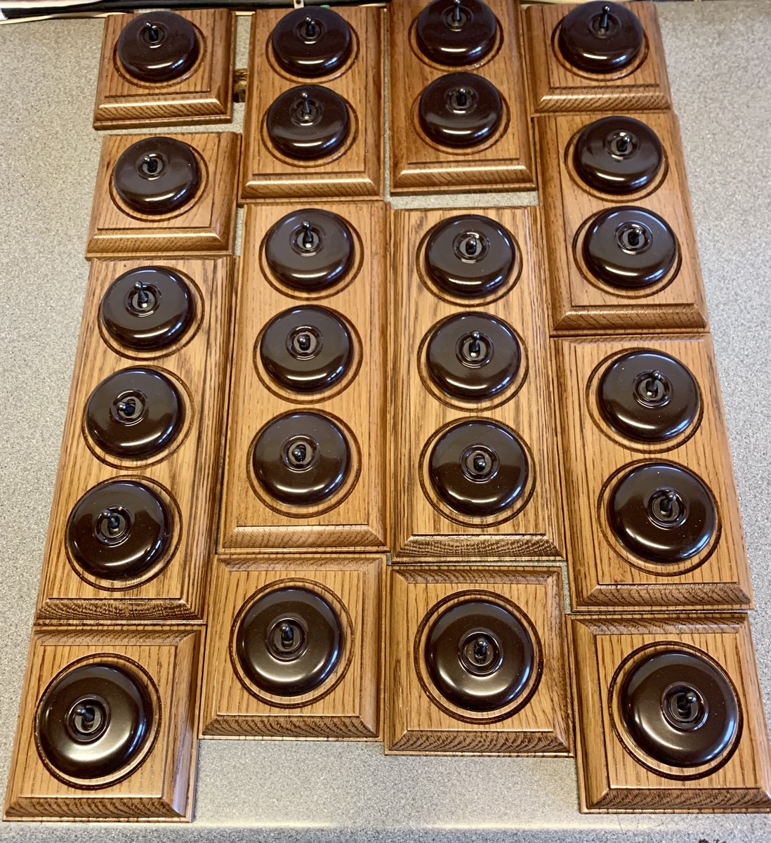 our Art Deco range will compliment the new Brown Dolly Switches very nicely