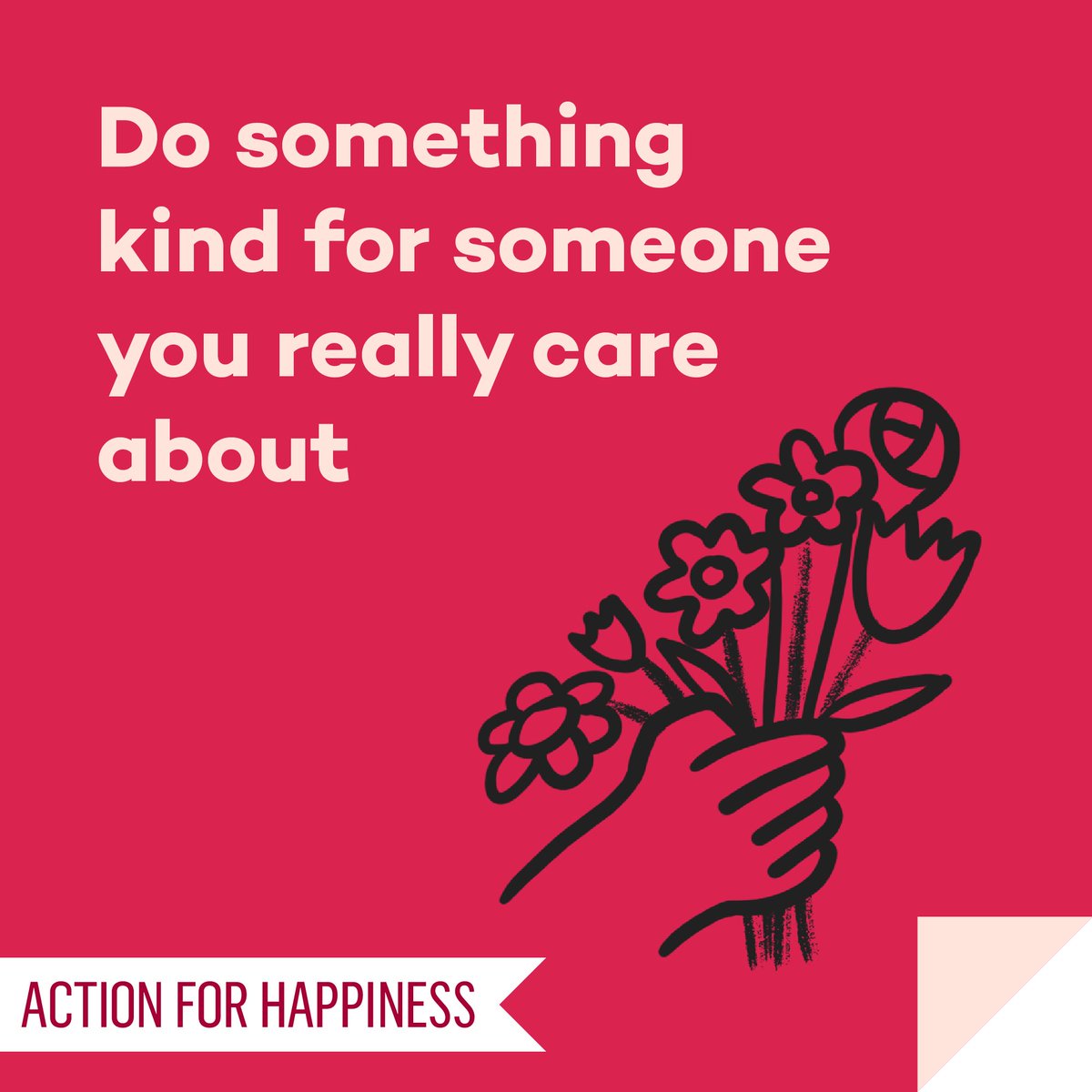 Meaningful May - Day 1: Do something kind for someone you really care about 💕  actionforhappiness.org/meaningful-may #MeaningfulMay