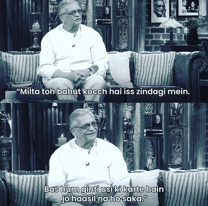 GcRamadan's tweet photo. Gulzar saab spittin facts https://t.co/Rbr0Q60zgS