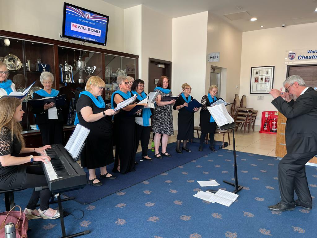 So proud of <a href="/choirtheRoyal/">choir@theRoyal</a> from <a href="/royalhospital/">Chesterfield Royal Hospital NHS FT</a>, Fundraising at the Technique Stadium, Chesterfield for Ashgate Hospice yesterday!