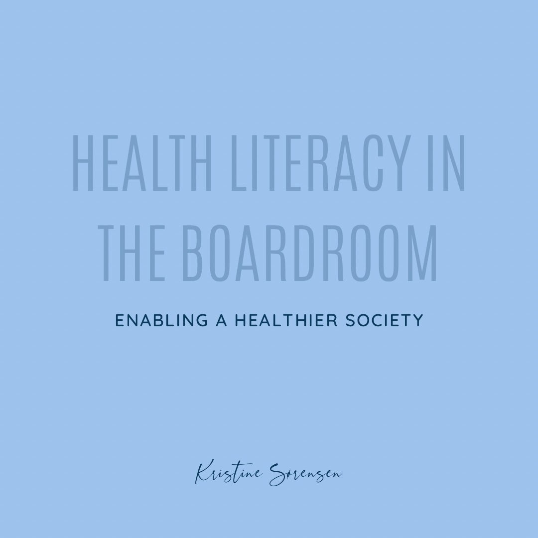 As an enabler for better health and well-being as well as equitable access to healthcare, selfcare and preventive measures; the investment in #healthliteracy is big business.Will your company add health literacy as a key target in coming years? For customers, staff and community?