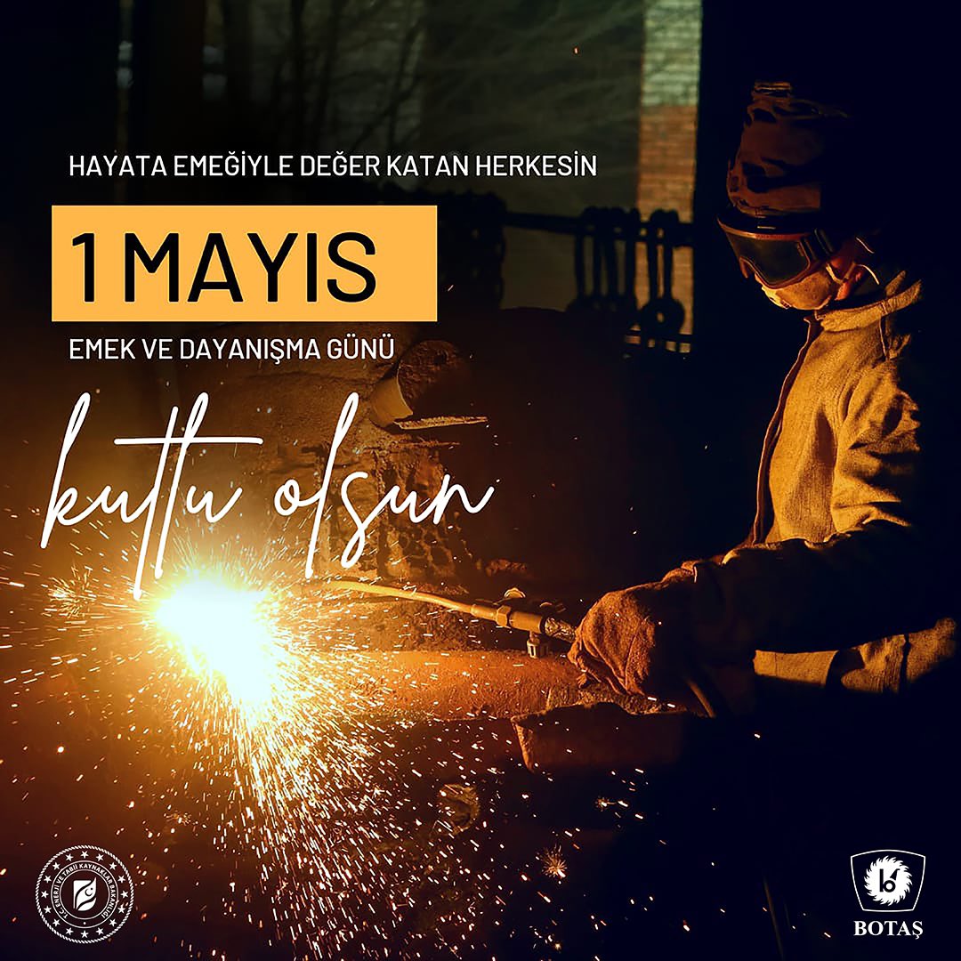 botastr's tweet photo. 1 Mayıs Emek ve Dayanışma Günü Kutlu Olsun.
#1Mayıs #EmekVeDayanışmaGünü
#TürkiyeninEnerjisi
#botastr https://t.co/DeaYPpnbfU
