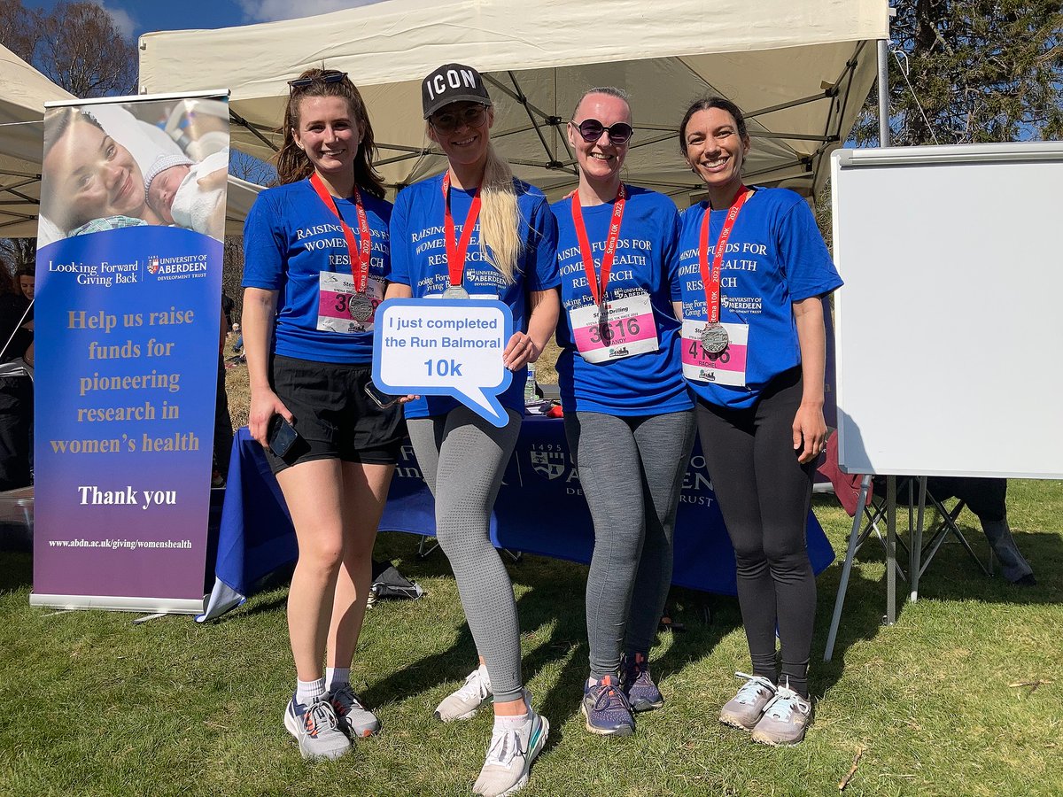 aberdeenuni's tweet photo. Well done and thank you so much to all of our amazing runners who took part in Run Balmoral last Saturday and raised over £5,000 for women's health research at the University! Here are some photos from the glorious day. #ACWHR #RunBalmoral https://t.co/yQSkE65FKE