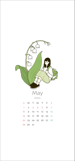 #イラスト #illustration #カレンダー
5月のカレンダーできました🌷
気まぐれの2種類!
お気に召すものがあればぜひ壁紙にお使いください! 