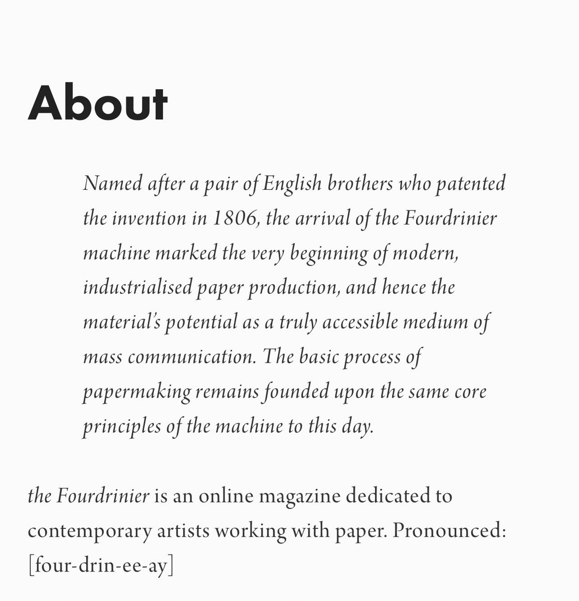 Sundays are to unwind and to refuel your soul with all things art ! @thefourdrinier is an online art magazine produced by us at PAPER ! You can scroll through the website and find a great range of writings to indulge in this Sunday afternoon. Follow the link in our bio 🤓👩🏻‍💻👨🏽‍💻🧑🏼‍💻📖