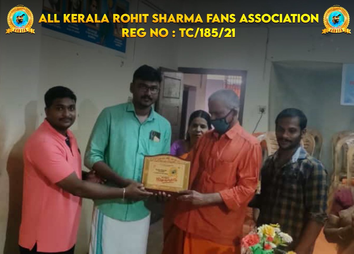 AKRSFAOfficial's tweet photo. Thread on some of our works on Rohit's 35th Birthday

All Kerala Rohit Sharma Fans Association North Zone unit Donated food in Asraya Swayam Sahaya Sangam (Self Help Group)

@ImRo45 @mipaltan #RohitSharma https://t.co/5VZltz72uM