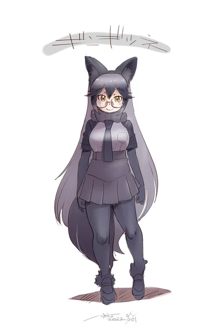 キタちゃんのインナー準拠でギンちゃんの夏服も描いてみました 