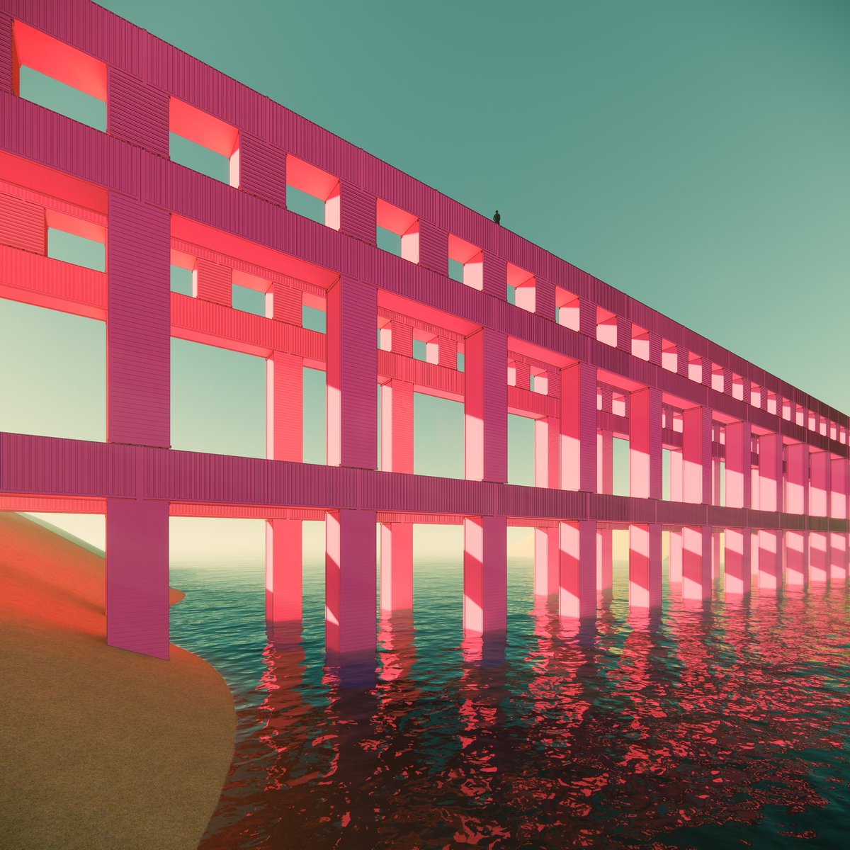 fantarchi's tweet photo. Pink Bridge on FND https://t.co/b7uP10ZjDX