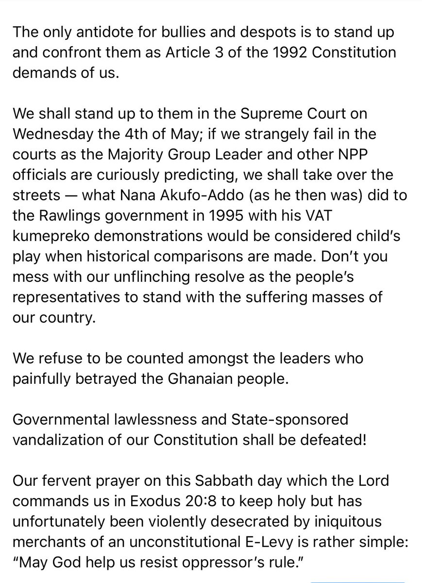 S_OkudzetoAblak's tweet image. Unconstitutional E-Levy imposition— governmental lawlessness and tyranny shall be defeated!