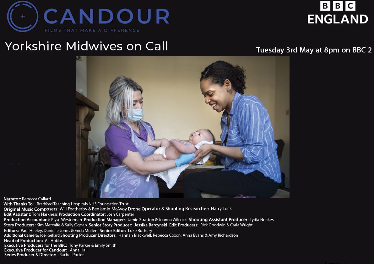CandourTV's tweet image. On Tuesday night it’s the last in our series #YorkshireMidwivesonCall. We have LOVED making this series; what a fantastic group of dedicated midwives; #gemmasglasses; our amazing families &amp;amp; of course a team @CandourTV who were also on call 24/7 waiting for the babies to arrive!