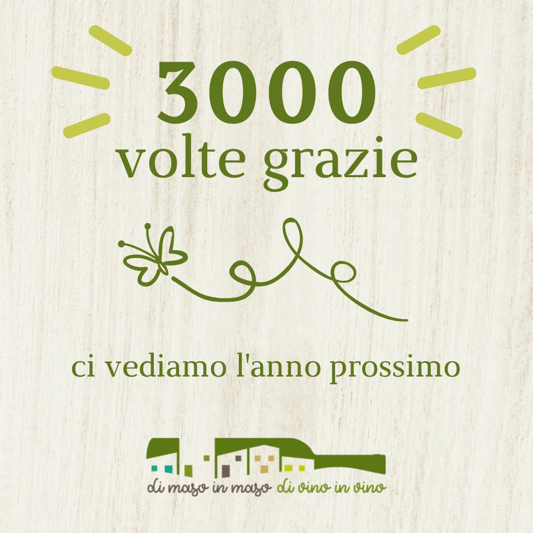 3000 volte grazie a tutti per aver reso anche questa quarta edizione un evento unico ed emozionante.

Ci vediamo nel 2023! Stesse colline stesso entusiasmo! 😉

#dimasoinmaso #dimasoinvino #25aprile #trentinoslowfest