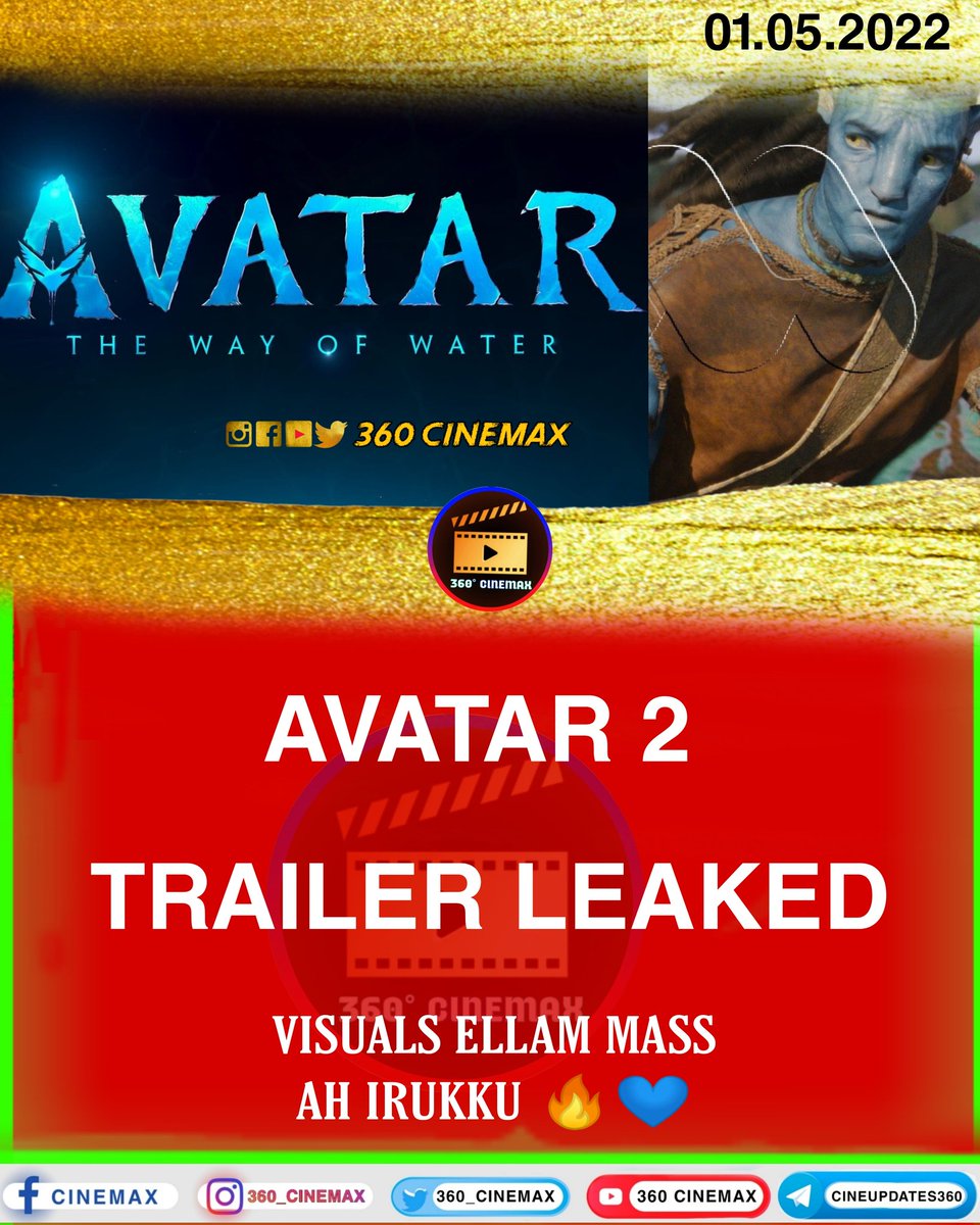 360CINEMAX_'s tweet photo. #Avatar #AvatarTheWayOfWater #Avatar2 #avatar2trailer 

.

#Beast #Ak61 #Don #Vaadivaasal #vendhuthanindhathukaadu #Ayalaan  #vikram #yaanai #Thiruchitrambalam #Cobra #ponniyinselvan #kgf2 #vijay #ajith #Rajini #thala #vijayantony #santhanam #Suriya #arya #vishal #kamalhassan https://t.co/DH0WSBDxu4