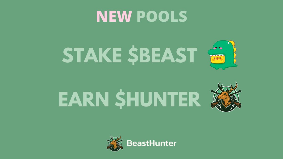 🎉New Pools up on astarbeast.com

1⃣Buy $BEAST

2⃣Stake $BEAST > earn $HUNTER

Farming starts on block #959349
📌astarbeast.com/pools