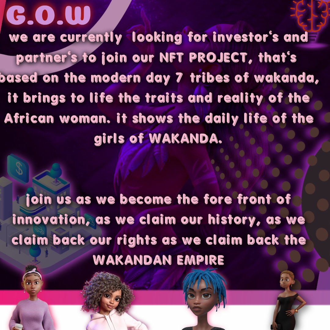 JosephF99586185's tweet photo. @xannieclaus Check out this nft project promise you'll love it #girlofwakandanft https://t.co/r3AXaPgwdm